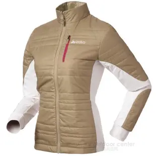 【ODLO】女 款 輕量透氣雙面保暖外套 Primaloft 薄外套 機能型風衣(非羽絨)_淺咖啡_524561