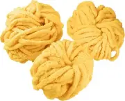 iDIY Chunky Yarn 3 Pack (24 Yards Each Skein) - Bright Yellow - Fluffy Chenille