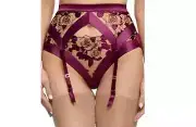 Dita Von Teese Rosabelle Suspender Purple Size S/6 D46027