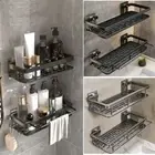 With fixed hook Shower Organizer Aluminum Storage Rack Kitchen