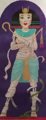 Needlepoint Handpainted Labors of Love Halloween Cleo Mummy ~ Choose Size!