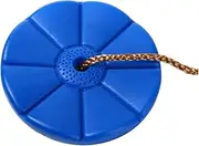 HOMOBABE 60Kg Outdoor Octagonal Disc Swing Seat Blue Plastic Weight Limit Easy Installation with Braided Rope for Backyard Fun and Play Equipment for Boys