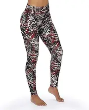 Zubaz NFL Atlanta Falcons Women's Firework Legging, Black/Red