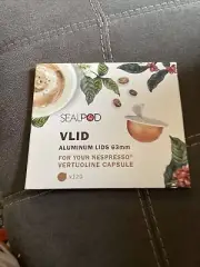Aluminum Foil Lids for Coffee Pods, VLID, Compatible with Nespresso...
