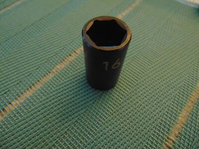 MATCO TOOLS 16MM Semi- Deep Impact Socket 3/8” Drive 6pt BIP16M6A NEW