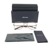 Prada Eyeglasses Frames VPR64Y 16A-1O1 Rose Gold Round Wire Rim 54-18-135