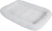 Snoozzy Sheepskin Bolster Crate Mat, for 19' Crates,Cream, up to 15 Lbs