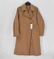 Women's Uniqlo Wool Blend Long Coat in Beige Size XXS
