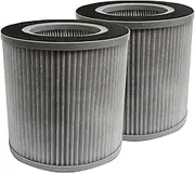 PUREBURG Replacement True HEPA Filters Compatible with Proscenic A8 Air Purifier, H13 3-Stage Filtration High-efficiency Activated carbon Air Clean Dust VOCs Pet Hair Large Room,2-Pack