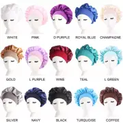 Sleeping Bonnet Hair Wrap Silk Satin Cap Women Elastic Night Soft Cap Headwear