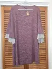 NWT 28/5X BloomChic Contrast Layered Flutter Sleeve T-Shirt