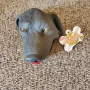 Schylling Black Labrador Dog Hand Puppet Rubber