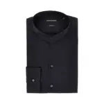 [EMPORIO ARMANI] EMPORIO ARMANI Stretch satin shirt with Guru collar Man 42 42 Blue