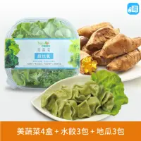 在飛比找momo購物網優惠-【NICE GREEn 美蔬菜】美蔬菜4盒+豬肉高麗菜萵苣水