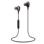 Double Dynamic bluetooth Earphone Wireless Stereo IPX7 Waterproof Sports Headset Headphones With Mic for Xiaomi Huawei