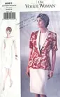 1990's VOGUE Misses' Jacket,Dress Pattern 8981 Size 14-18 UNCUT
