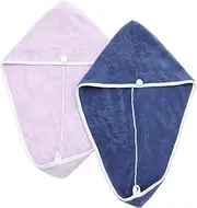 SHERCHPRY 2pcs Supple Material Hair Towels Fast Drying Hair Wraps for Women Absorbent Turban