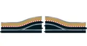 SCALEXTRIC PIT LANE TRACK (RIGHT SIDE), SENSOR & SINGLE LANE HALF STRAIGHT 4pk