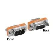 Null Modem DB9 Male to DB9 Female Mini Adapter 9Pin Connector RS232 Crossover