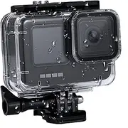 Azragon Gopro Waterproof Housing Case for Gopro13/12/11/10/9 That with Quick Release Bracket Screw.60M/196FT Deep Diving (Black)