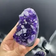 Natural Amethyst Quartz Crystal Cave Stone Cluster Druzy Geode Specimens Healing