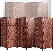 4/5/6 Panel Short Room Divider,Portable Folding Folding Screen,Hand Woven Easy to Install,for School Kindergarten(100x40cm-6panel)