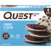 Quest Protein Bars Cookies & Cream 4 pack