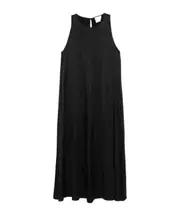 satined maxi dress 1,2 black