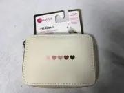 MIAMICA PILL CASE CREAM PINK HEARTS WITH 8 SECTION PILL ORGANIZER 3 x 4 NIP