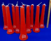 Stadium Horns Vuvuzelas 19" Sports Games Noise Maker Orange Collapsible 10 Lot