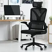 Oikiture Ergonomic Chair with Hige Breathable Mesh Back and Individual Lumbar Pillow Home Office Computer Desk Chair Black