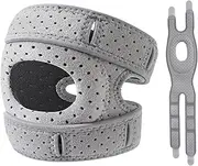 Knee Brace For Men, Knee Support, Adjustable Leg Support For Weightlifting Sports, Gray, L
