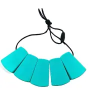 Lil Jumbl BPA Free Baby Teething Necklace FK026 Turquoise