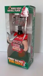 2013 Bobble Head Football Player Runnin Mad Mike Spicy Wing Louisiana Sauce MIP