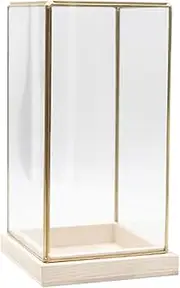 Doll Desktop Stand Desktop Stand Retro Glass Display Box Transparent Plant Candle Jewelry Display Holder Antique Box Glass Box Jewelry Holder Stand Jewelry Storage Organizer