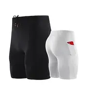 Men's Running Tight Shorts Compression Shorts Yoga Shorts Spandex Shorts Drawstring with Phone Pocket Base Layer Athletic Summer Spandex Breathable Quick Dry M