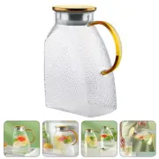 Glass Pitcher with Lid Cold Water Bottle Fridge Door Beverage for Pitchers Lids