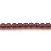 Amethyst Purple Transparent - 50 6mm Round Czech Pressed Glass Druk Beads