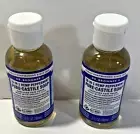Dr.Bronner’s 18 in 1 Hemp Peppermint Pure-Castile Liquid Soap 2 oz lot of 2