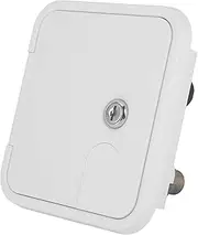 RV Water Inlet, RV City Water Inlet, RV Water Fill Inlet with Lock, Square Shape Water Filler Cap RV City Water Fill Inlet for Hatch Trailer Camper Motorhomes Yacht