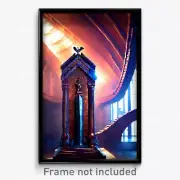 Pixel Art Poster - Bronze Ark (8 Bit Psychedelic Trippy Weird Video Game Print)