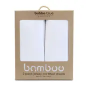 2pc Bubba Blue Soft Jersey Bedside Sleeper Baby/Newborn Fitted Bedding Sheets