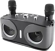 Namolit Karaoke Machine with 2 Wireless Microphones BT Microphone and Speaker KTV Set with RGB Light Effects Portable Karaoke System for Home Party Outdoor (Grey)