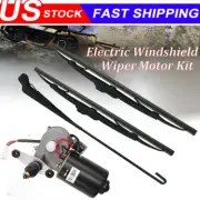 12V Electric Windshield Wiper UTV Motor Kit For Polaris RZR Kawasaki Hard Coated