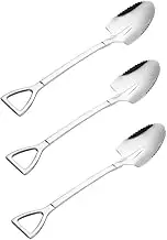 Cabilock Stainless Steel Multipurpose Spoons 3 Pcs Fruit Scrapers Serrated Edges Mirror Finish Easy to Clean Portable