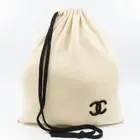 100882 CHANEL Drawstring Bag Coco Mark 100 Cashmere Handbag Gift 0606b