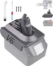 [URUN] V6 Battery Adapter for Makita for Dyson Replacement 21.6V for Dyson V6 SV04 SV05 SV09 DC59 DC72Animal Absolute Fluffy Motorhead Cordless Stick Vacuum Cleaner V6 Original Battery(only Adapter)