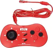 UNICO MVS Mini Gamepad Red, SNK Classic Wired Game Controller for SNK Mini and NEOGEO Arcade Stick Pro