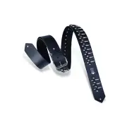 Levy's PM28-2B-BLK 2" Rebel Series Guitar Strap with Fake Bullets - Black