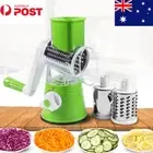 Kitchen Multifunction Vegetable Food Manual Rotary Drum Grater Chopper Slicer AU